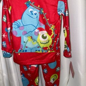 Kids Red Monster Pajamas 5t new